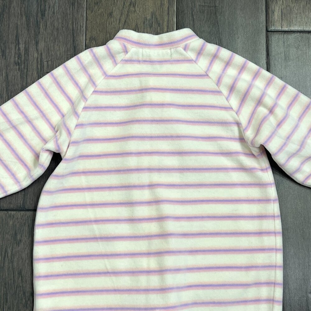 Vintage 90s Disney Store Baby Minnie Mouse Striped Romper Sleeper 12M - Picture 3 of 5